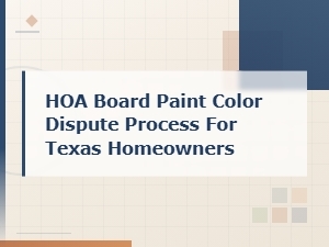 Texas Hoa Paint Denial Letter Template and Process