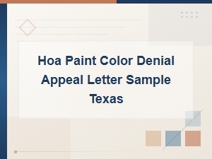How to Appeal an Hoa Paint Color Denial in Texas
